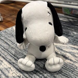 Black and White Dog Plush Toy